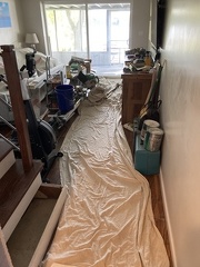 Day 1 progress - lay floor proection2